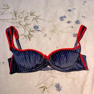Agent provocateur vintage satin pinstripe demi bra